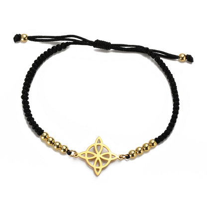 Women's & Men's Witch Knot Beads Black Red Blue Bracelets