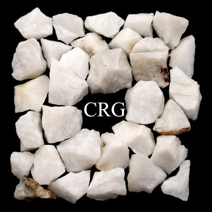 White Agate Raw Rock – Rough Crystal Stones 25–40mm, Bulk Wholesale Minerals for Craft & Decor